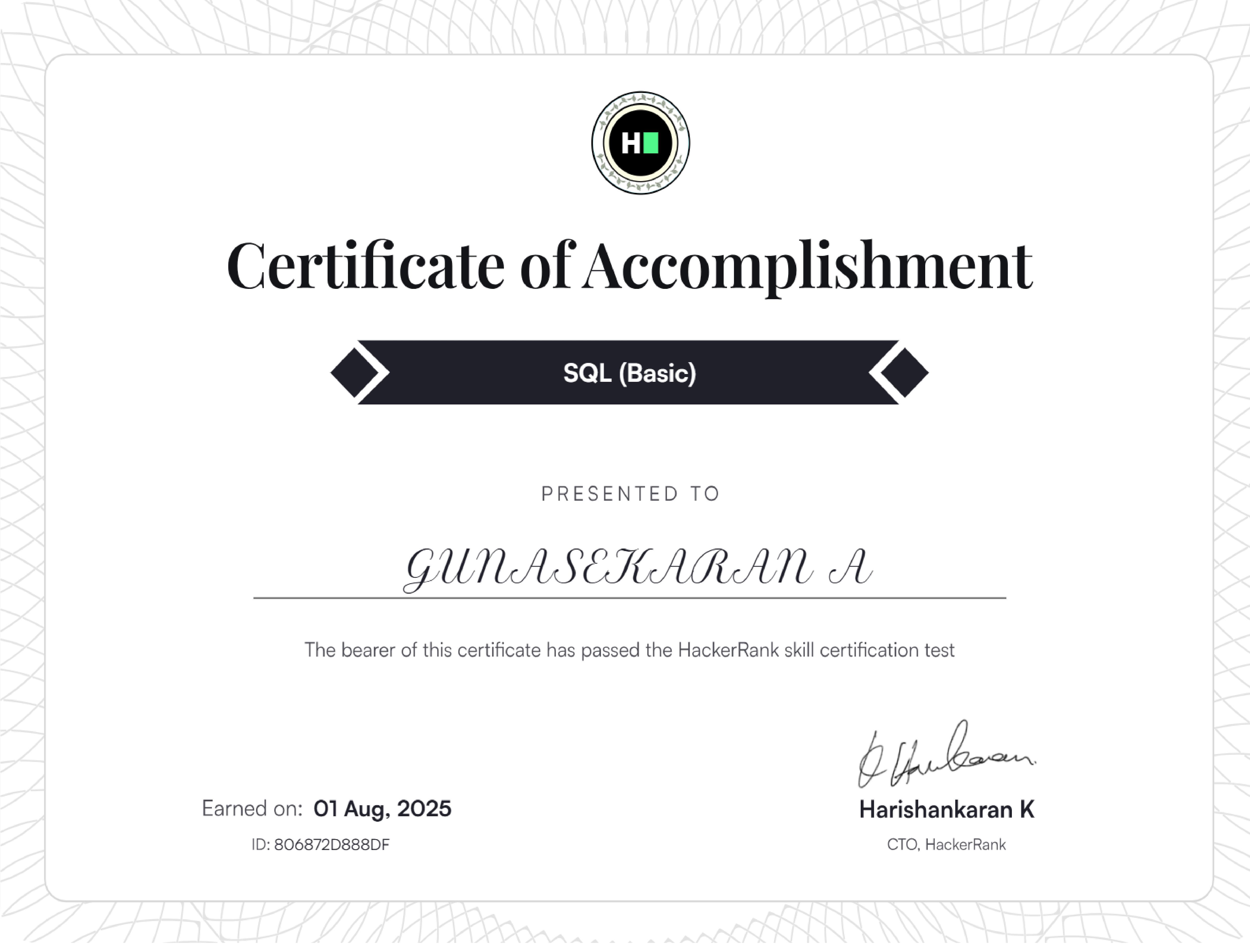 Certificate 5